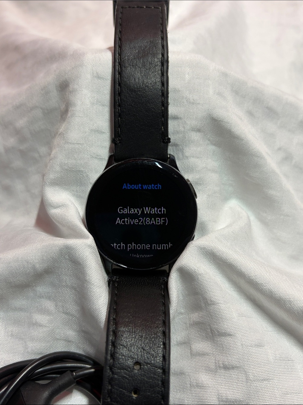 Samsung Galaxy Active2 Black Leather Strap Smartwatch